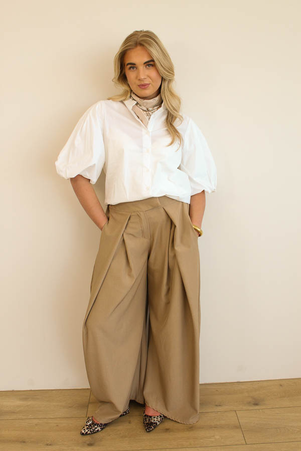 Blouse pofmouw wit | Poppy - Afbeelding 3