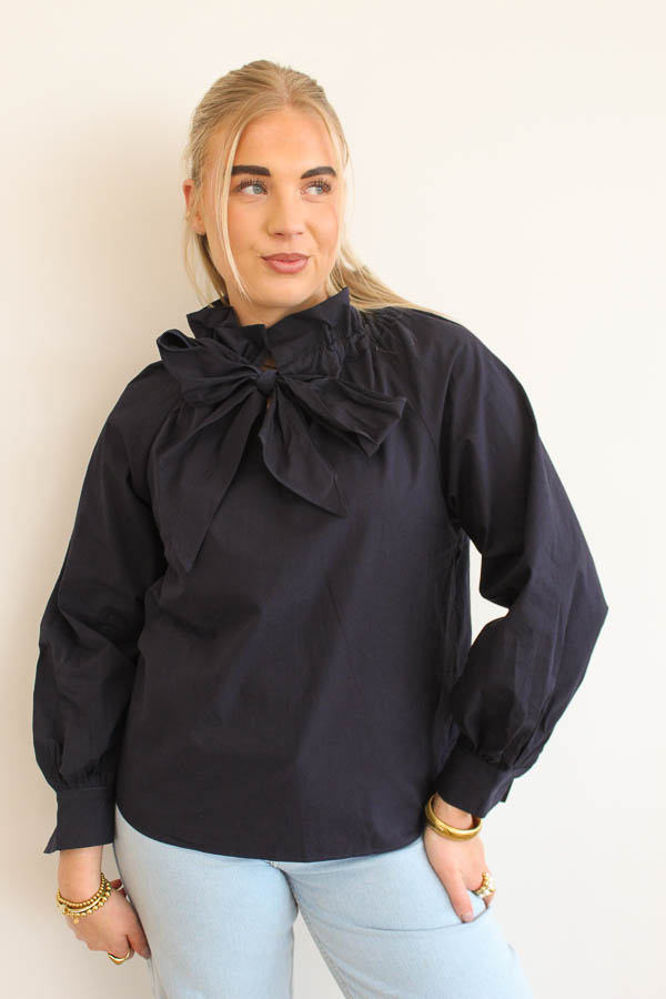 Blouse strik navy | Zhara
