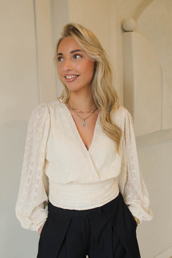 Blouse top ecru | Iris