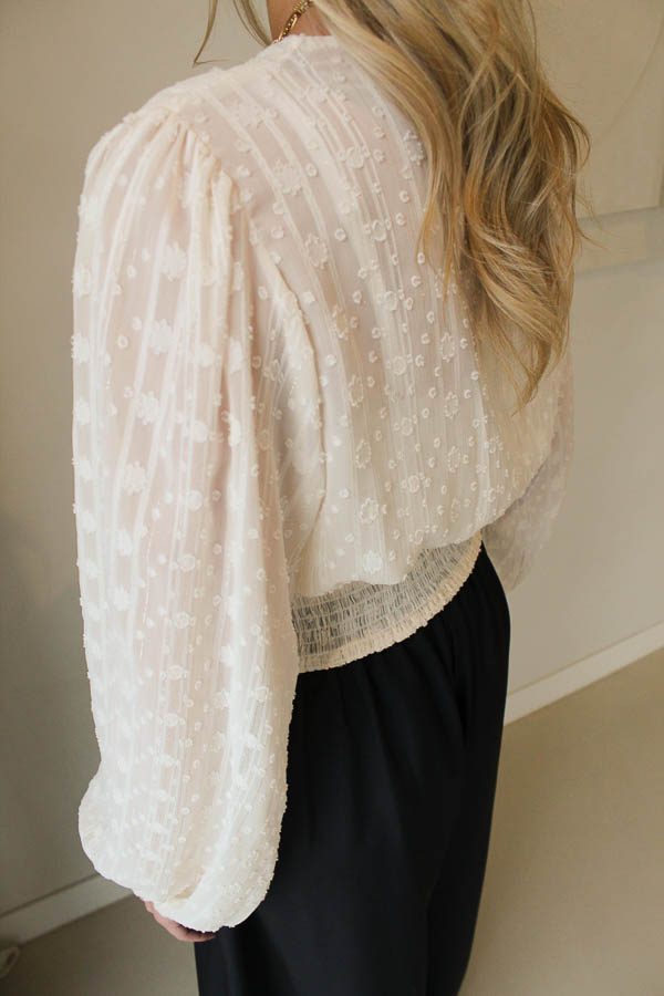 Blouse top ecru | Iris - Afbeelding 4