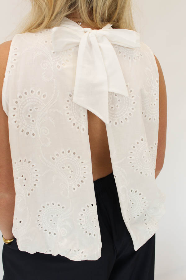 Blouse top kant wit | Lana - Afbeelding 2