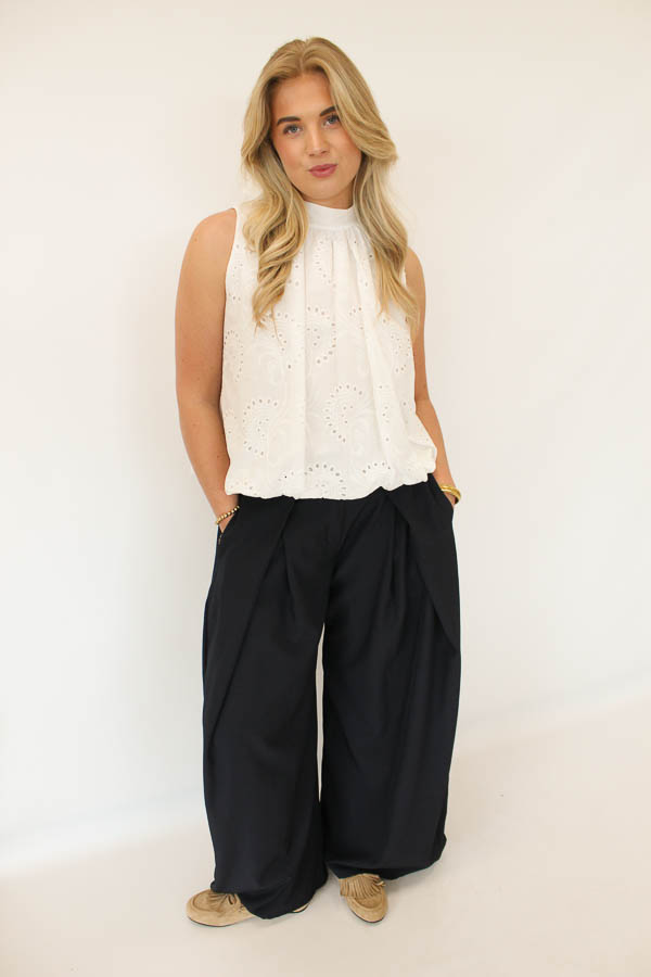 Blouse top kant wit | Lana - Afbeelding 3