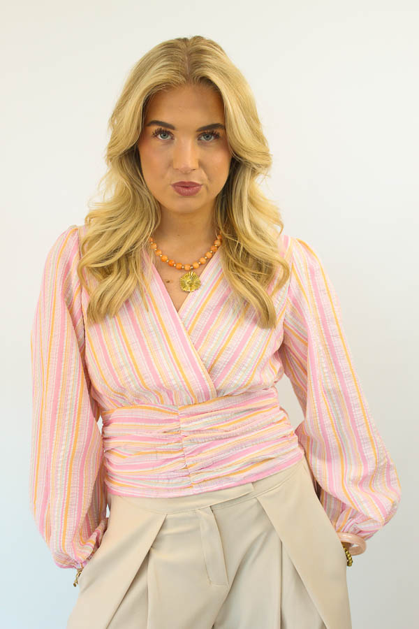 Blouse top roze | Mady