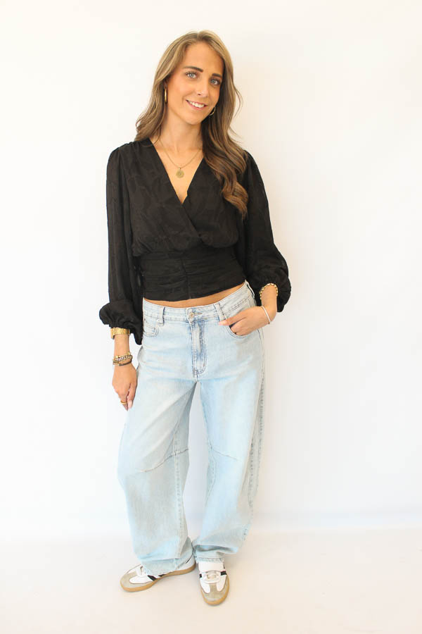 Blouse top zwart | Vera - Afbeelding 3
