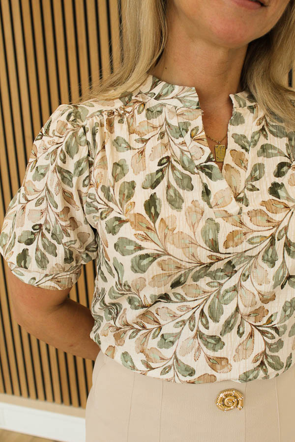  Blouse v-hals mint | Leila - Afbeelding 2