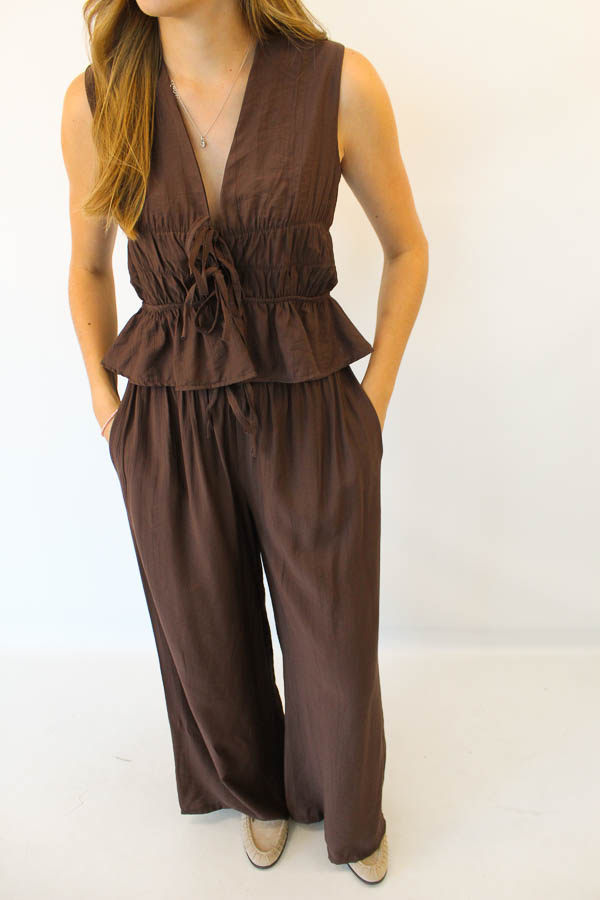 Boho broek set bruin | Bo - Afbeelding 2