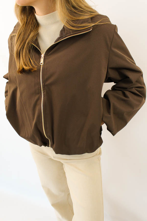 Bomber jacket bruin | Magnifique - Afbeelding 3