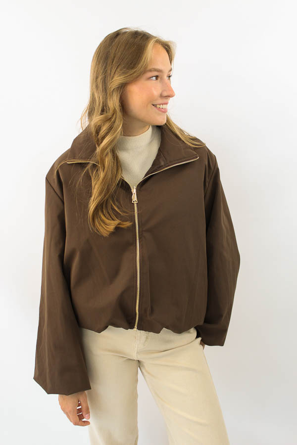 Bomber jacket bruin | Magnifique - Afbeelding 2
