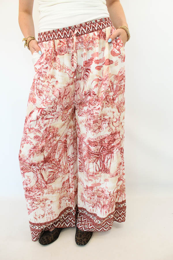 Broek met print rood | Babet