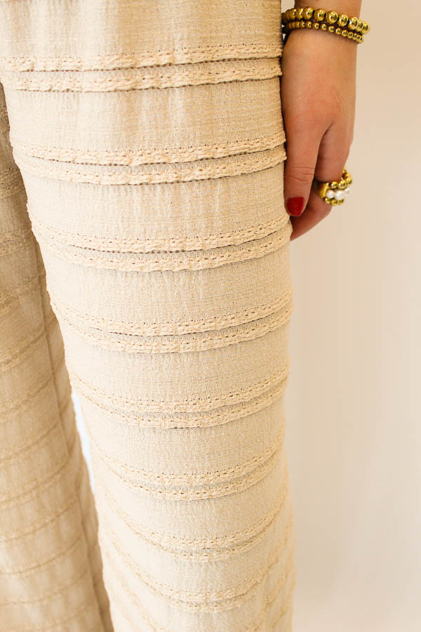  Broek met ruches beige | Faya - Afbeelding 2