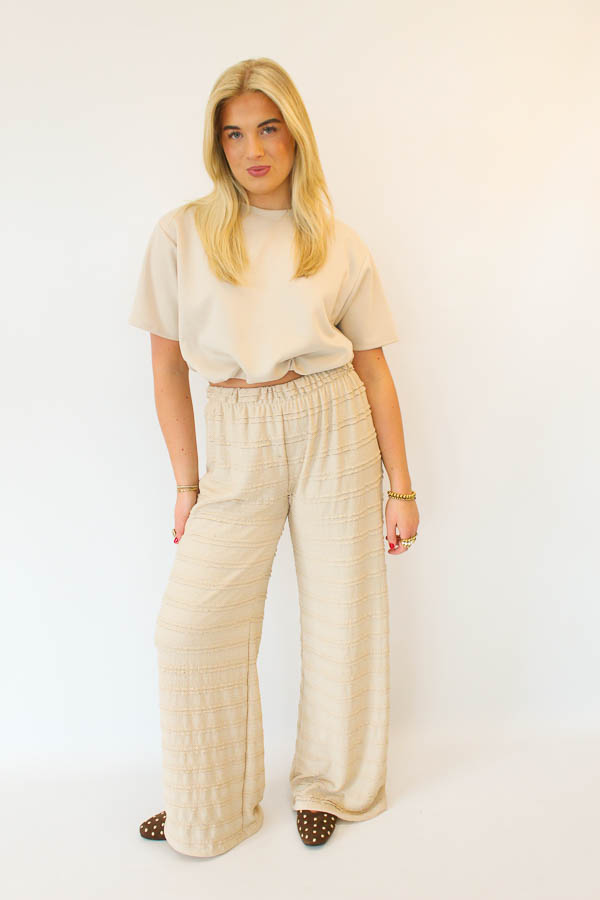  Broek met ruches beige | Faya - Afbeelding 3