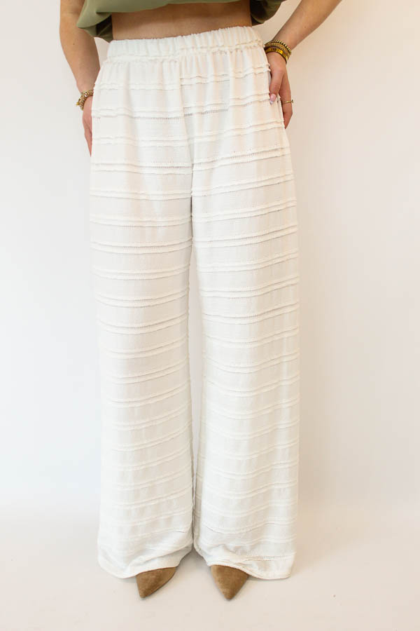 Broek met ruches ecru | Faya