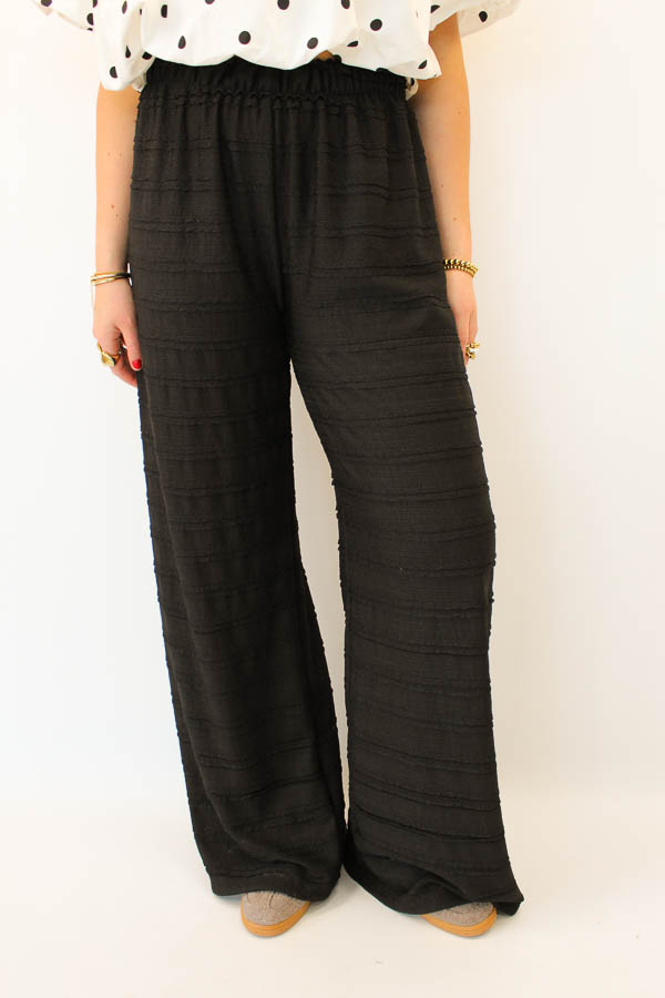 Broek met ruches zwart | Faya