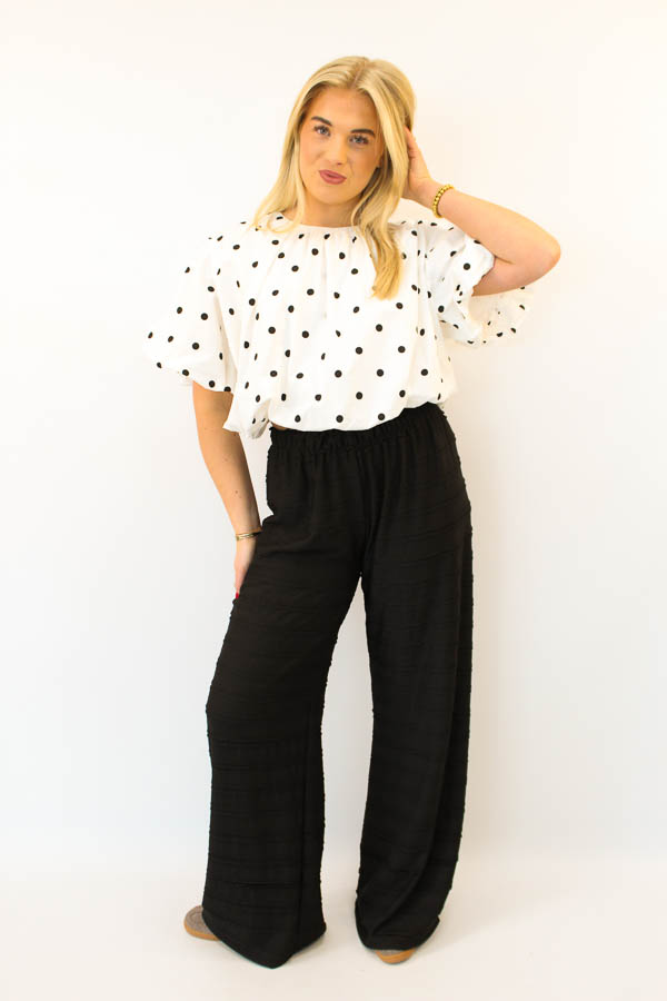 Broek met ruches zwart | Faya - Afbeelding 2