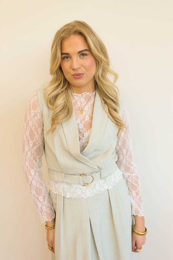 Cropped gilet mint | Ellis