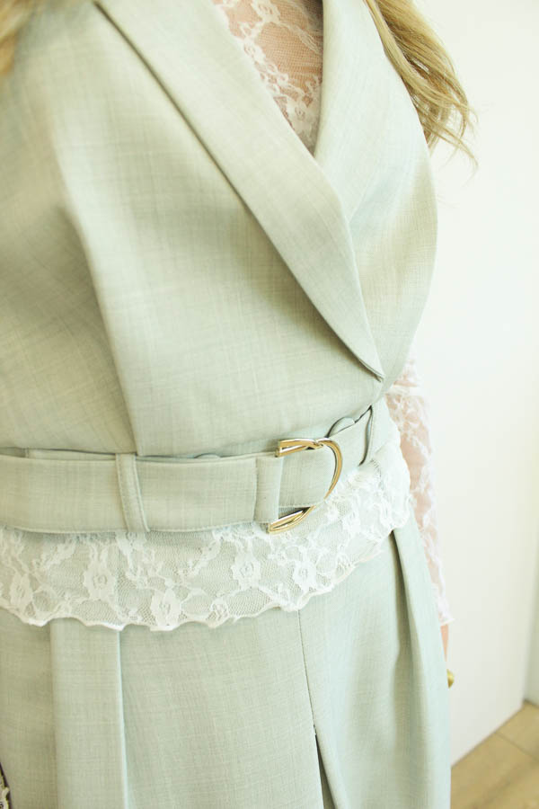 Cropped gilet mint | Ellis - Afbeelding 2