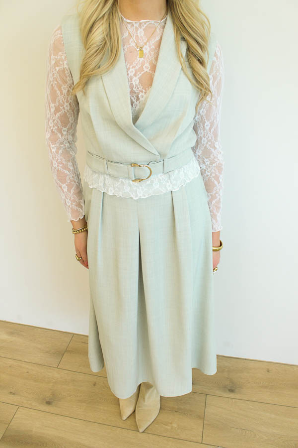 Cropped gilet mint | Ellis - Afbeelding 3