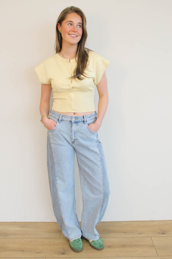 Cropped top geel | Leah - Afbeelding 3