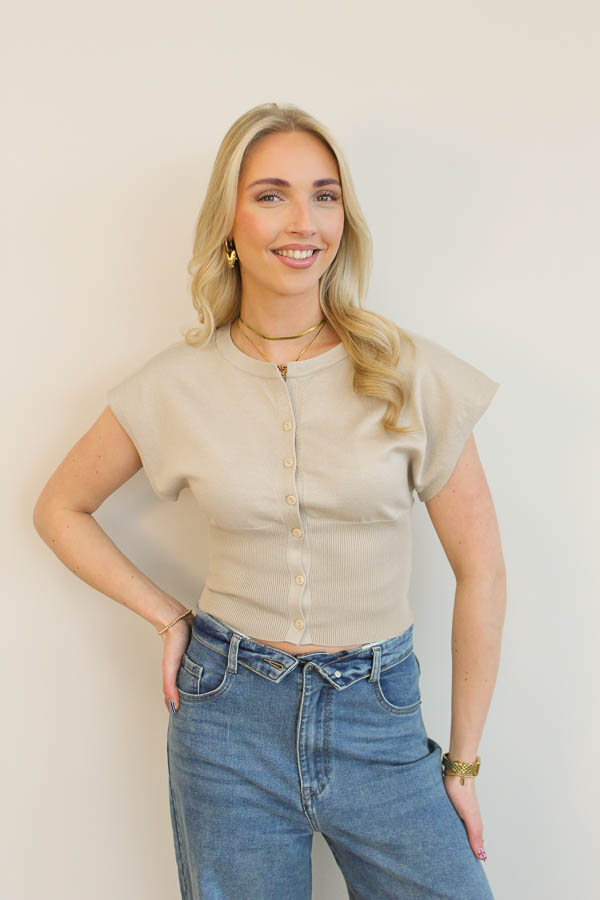 Cropped top sand | Leah