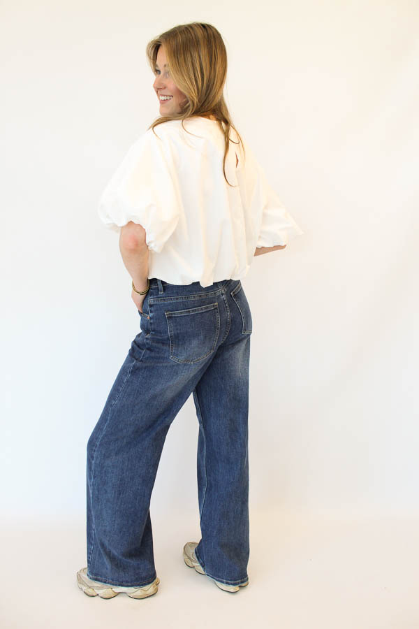 Cross-over jeans blauw | Yasmin - Afbeelding 3