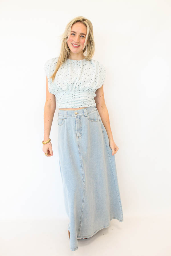 Denim a-lijn rok | Merel - Afbeelding 2