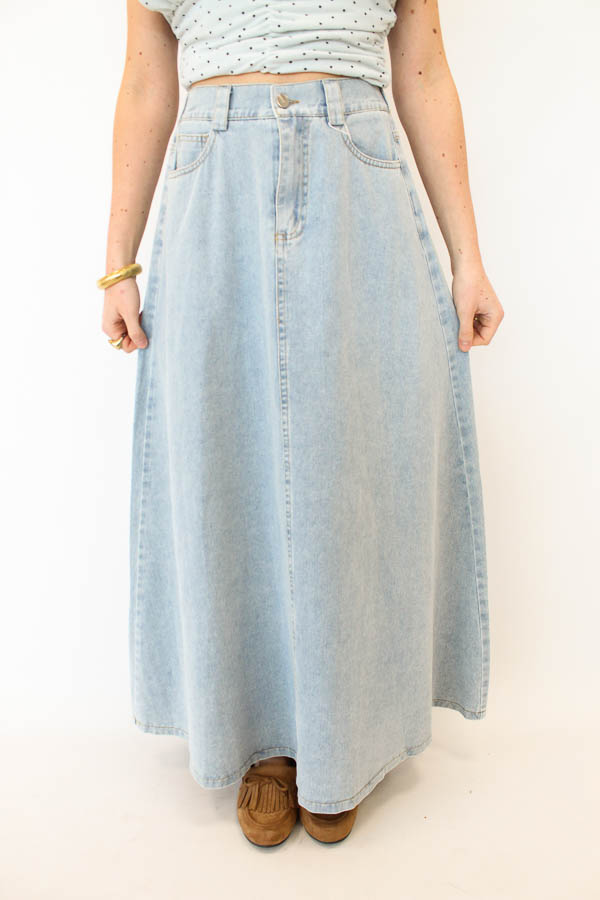 Denim a-lijn rok | Merel - Afbeelding 3