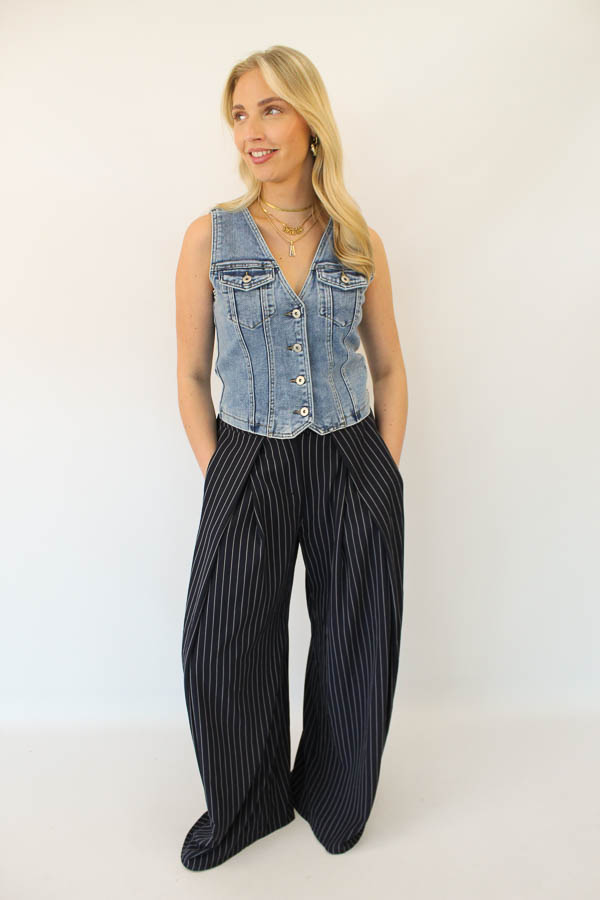 Denim gilet | Sharon - Afbeelding 2