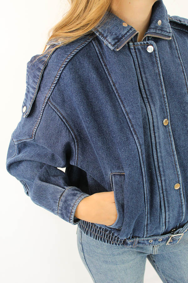 Denim jacket blauw | Chloe - Afbeelding 2