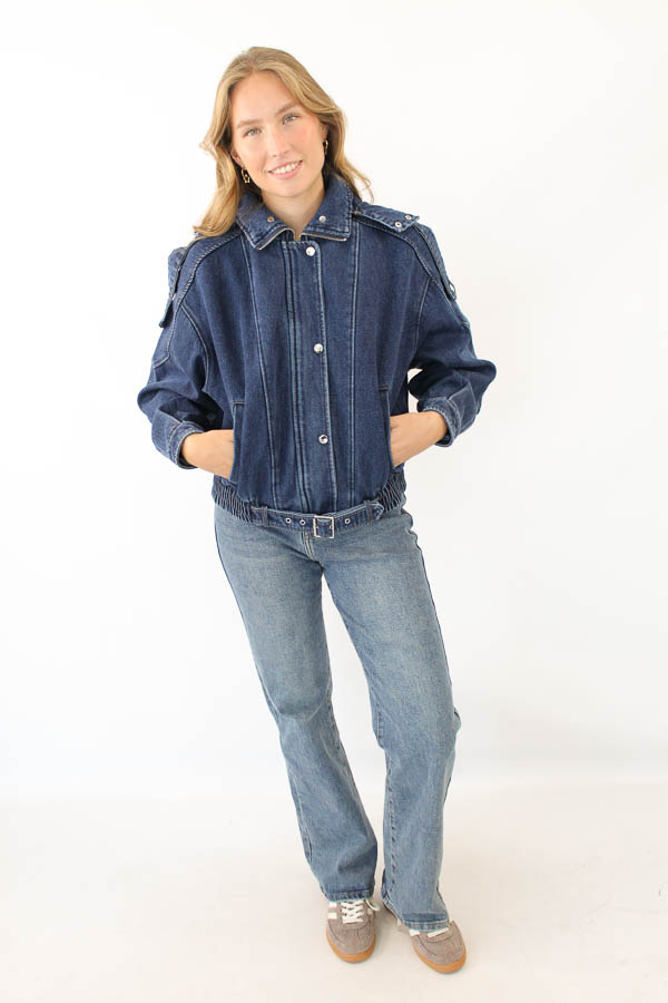 Denim jacket blauw | Chloe - Afbeelding 4