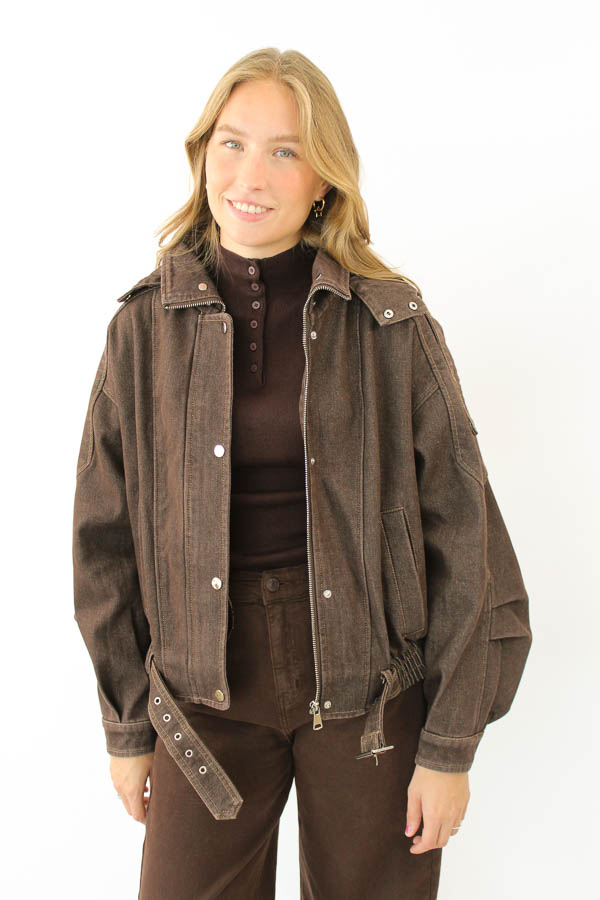 Denim jacket bruin | Chloe