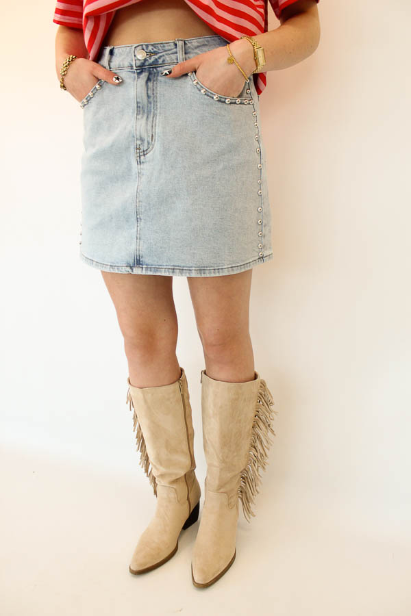Denim rok studs | Evy - Afbeelding 4