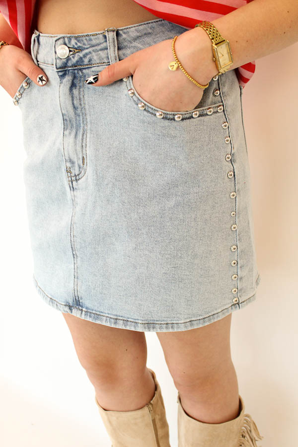 Denim rok studs | Evy - Afbeelding 2
