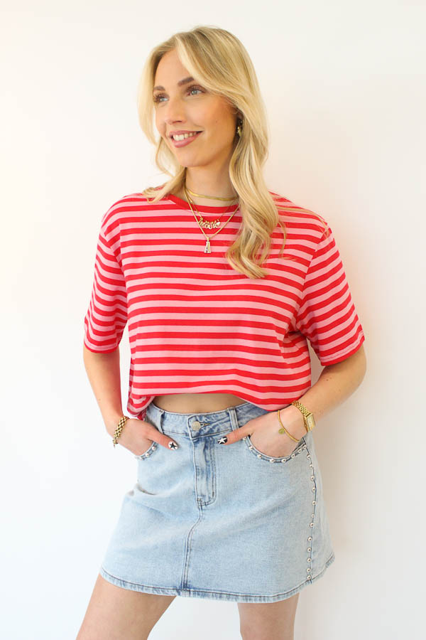Denim rok studs | Evy