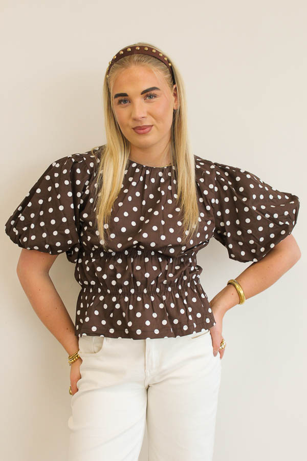 Dots top bruin | Mina 