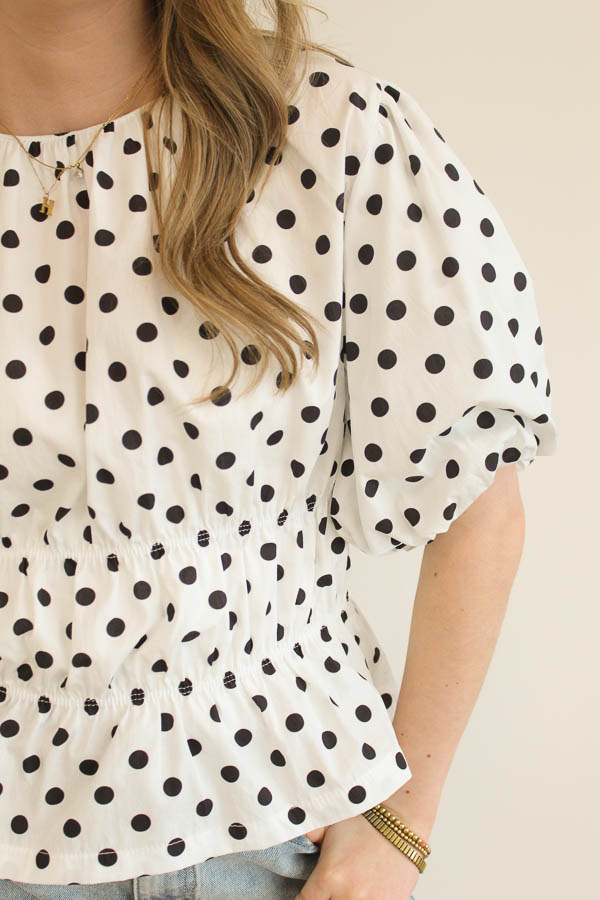 Dots top wit | Mina - Afbeelding 3