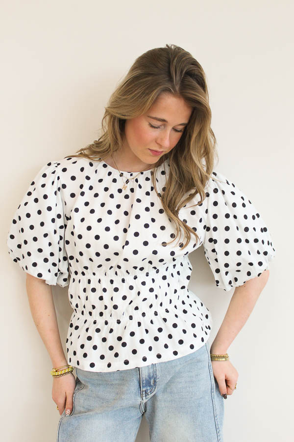 Dots top wit | Mina - Afbeelding 2