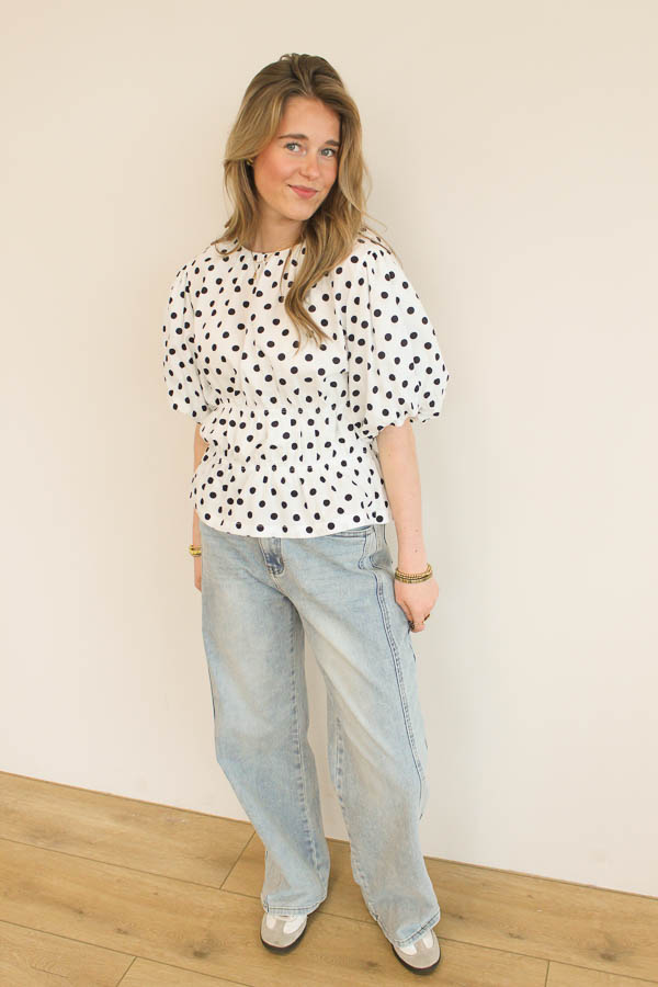 Dots top wit | Mina - Afbeelding 4