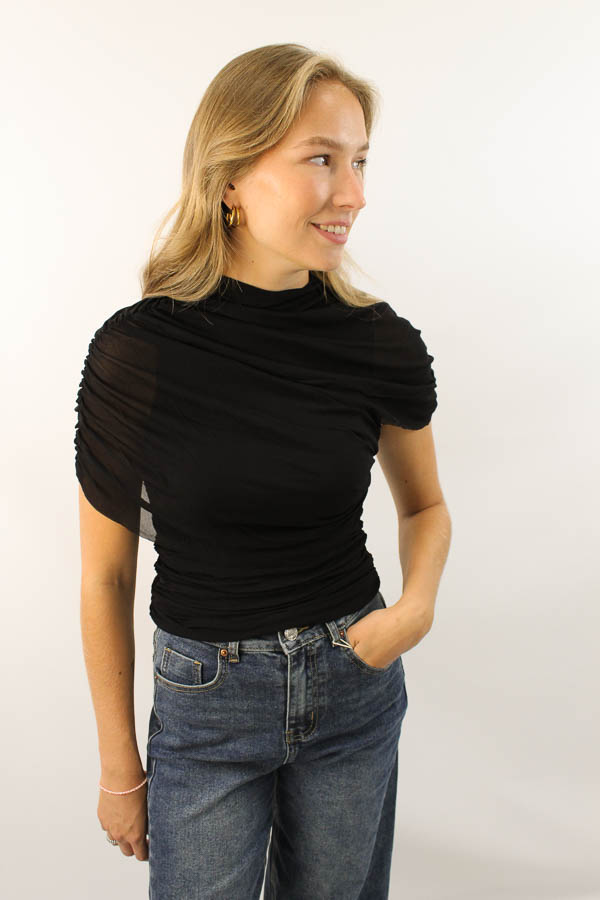 Drape top zwart | Noé