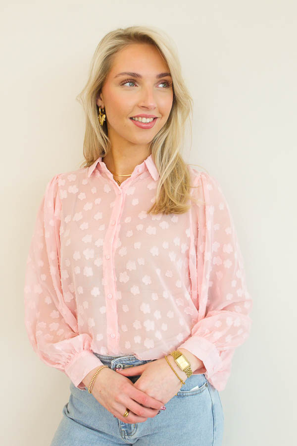 Elegante blouse roze |  Yura