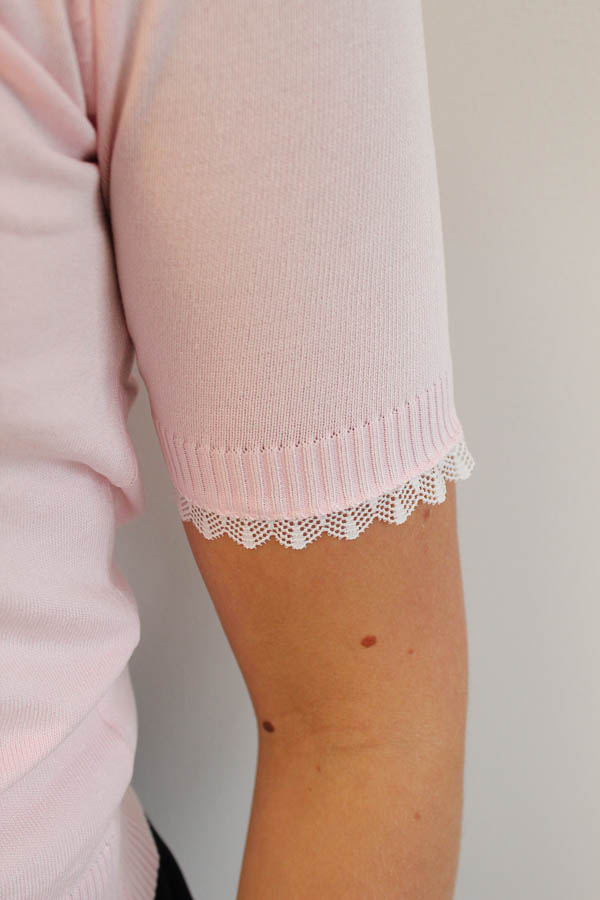 Fijngebreide top roze | Anne - Afbeelding 3