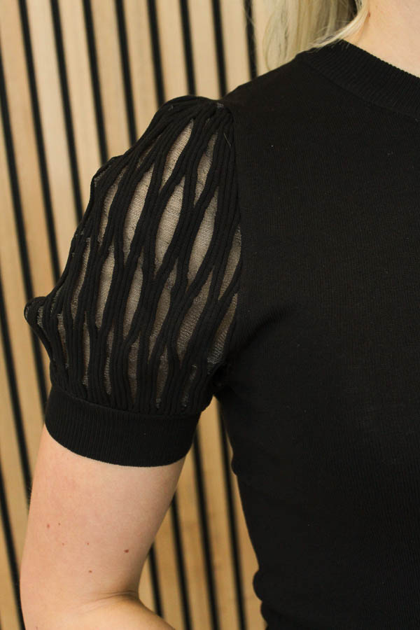 Fijngebreide top zwart | Jolio - Afbeelding 2