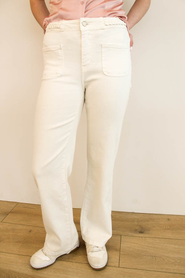 Flared jeans beige | Daphne
