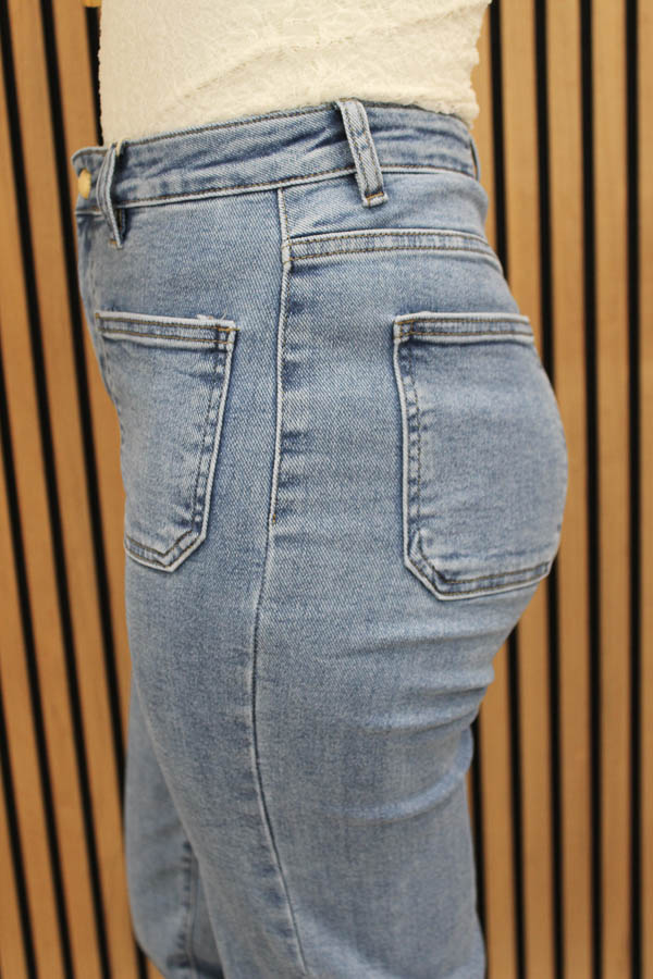 Flared jeans blauw | Kitty - Afbeelding 5