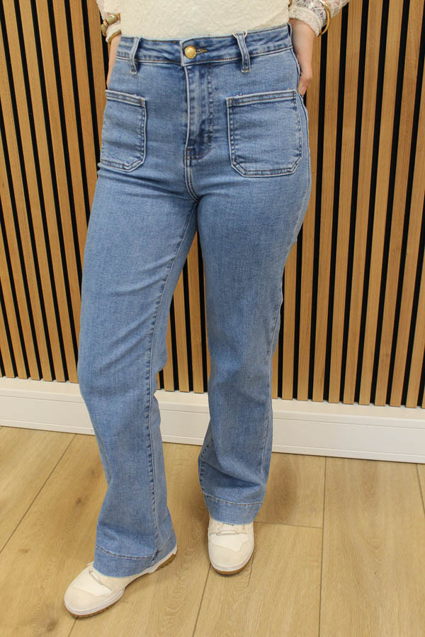 Flared jeans blauw | Kitty - Afbeelding 3