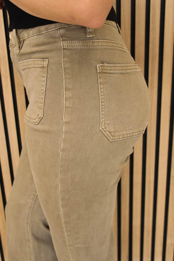 Flared jeans camel | Kitty - Afbeelding 3
