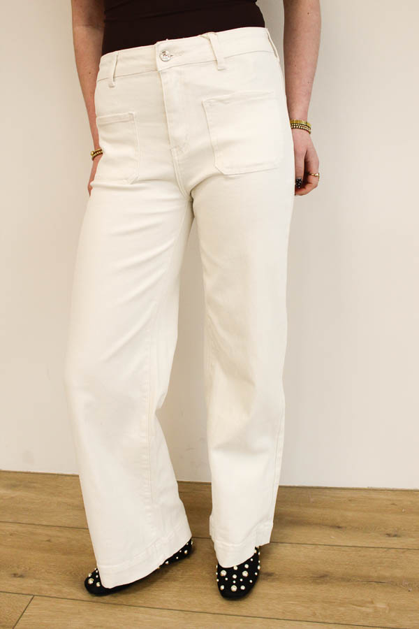 Flared jeans ecru | Kitty