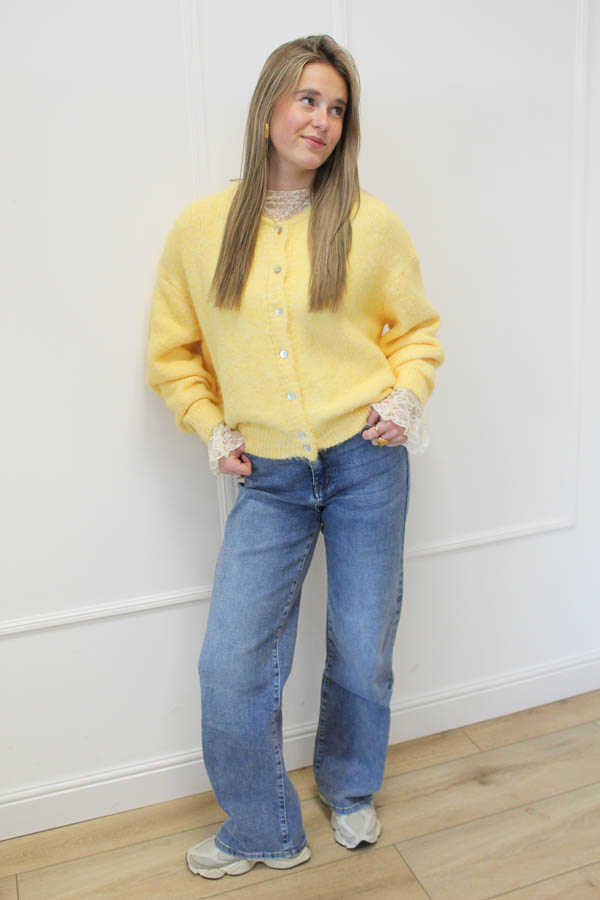 Gebreid vest geel | Lilly - Afbeelding 3