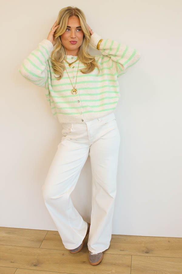 Gebreid vest mint | Emily - Afbeelding 3