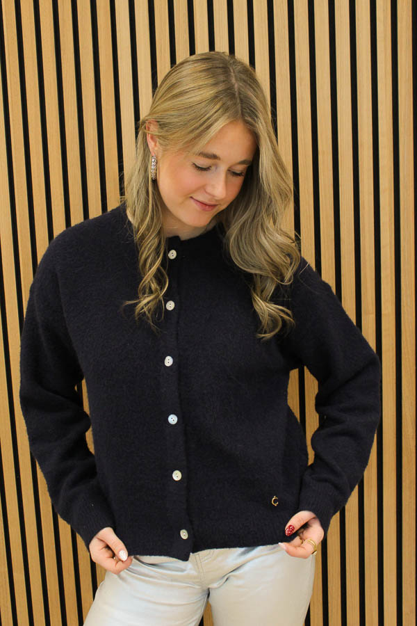 Gebreid vest navy | Lilly - Afbeelding 2