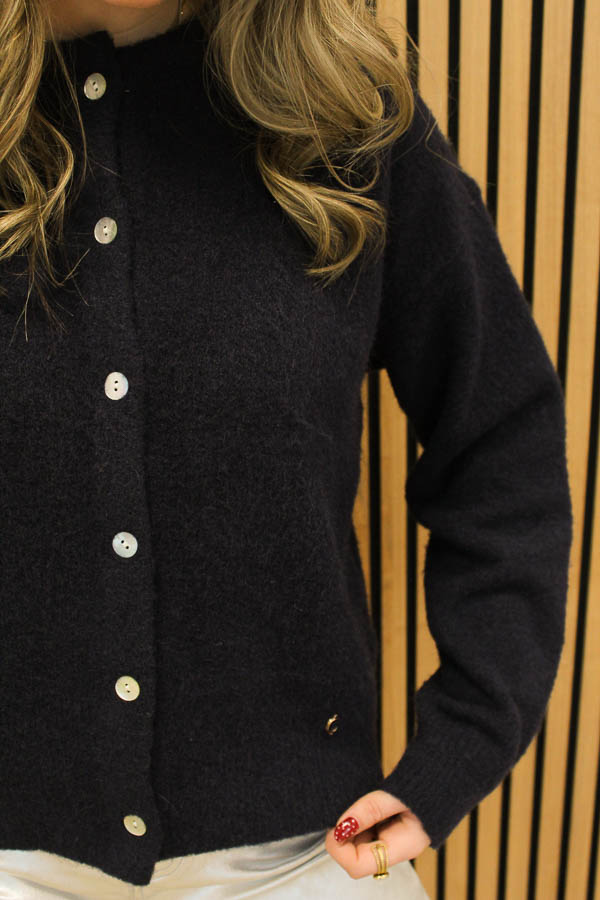 Gebreid vest navy | Lilly - Afbeelding 3